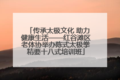 传承太极文化 助力健康生活——红谷滩区老体协举办陈式太极拳精要十八式培训班