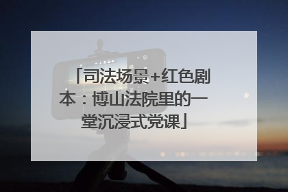 司法场景+红色剧本：博山法院里的一堂沉浸式党课