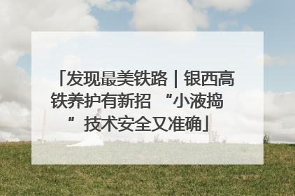 发现最美铁路｜银西高铁养护有新招 “小液捣”技术安全又准确