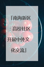 南海新区：高校社区开展中外文化交流