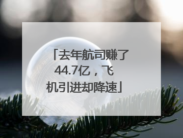 去年航司赚了44.7亿，飞机引进却降速