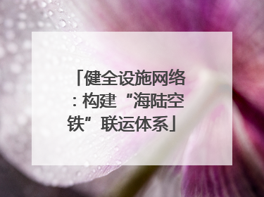 健全设施网络：构建“海陆空铁”联运体系