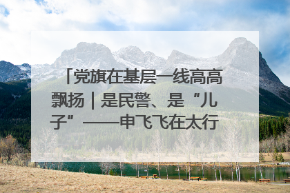 党旗在基层一线高高飘扬｜是民警、是“儿子”——申飞飞在太行山中的一线坚守