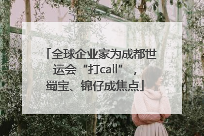 全球企业家为成都世运会“打call”，蜀宝、锦仔成焦点