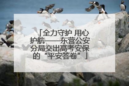 全力守护 用心护航——东营公安分局交出高考安保的“平安答卷”