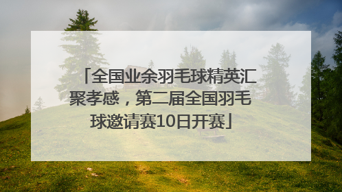 全国业余羽毛球精英汇聚孝感，第二届全国羽毛球邀请赛10日开赛
