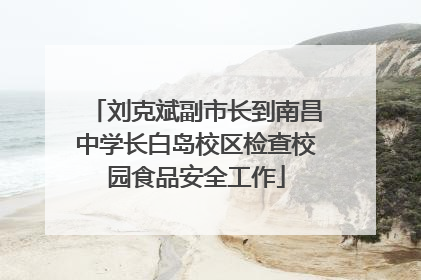 刘克斌副市长到南昌中学长白岛校区检查校园食品安全工作