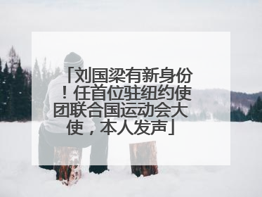 刘国梁有新身份！任首位驻纽约使团联合国运动会大使，本人发声