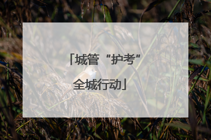 城管“护考” 全城行动