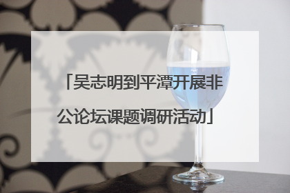 吴志明到平潭开展非公论坛课题调研活动