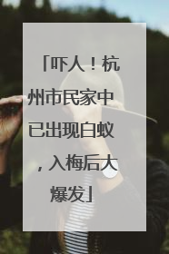 吓人！杭州市民家中已出现白蚁，入梅后大爆发