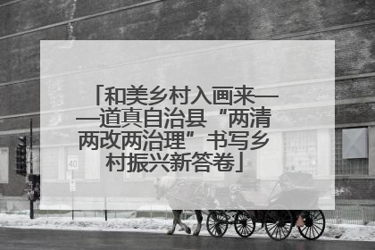 和美乡村入画来——道真自治县“两清两改两治理”书写乡村振兴新答卷