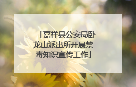 嘉祥县公安局卧龙山派出所开展禁毒知识宣传工作