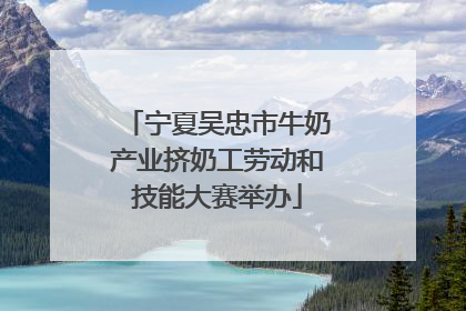 宁夏吴忠市牛奶产业挤奶工劳动和技能大赛举办