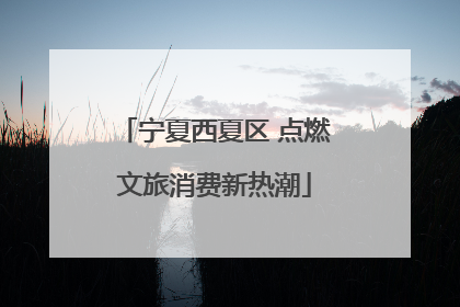 宁夏西夏区 点燃文旅消费新热潮
