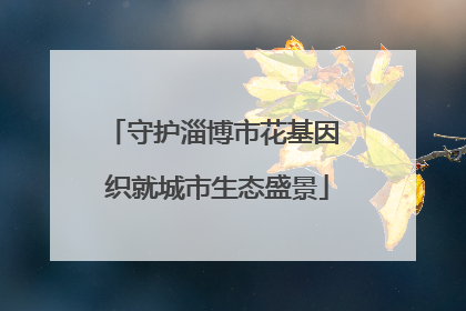 守护淄博市花基因 织就城市生态盛景