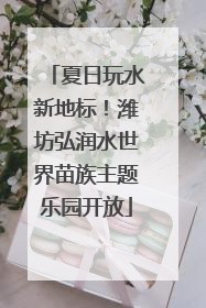 夏日玩水新地标！潍坊弘润水世界苗族主题乐园开放