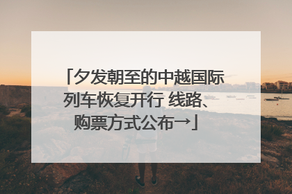 夕发朝至的中越国际列车恢复开行 线路、购票方式公布→
