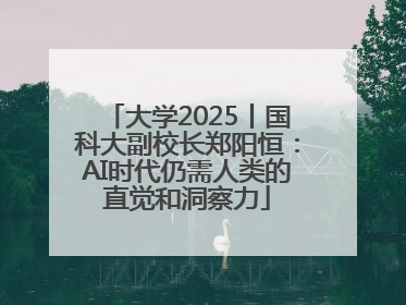 大学2025丨国科大副校长郑阳恒：AI时代仍需人类的直觉和洞察力