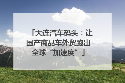 大连汽车码头：让国产商品车外贸跑出全球“加速度”