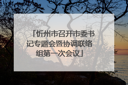 忻州市召开市委书记专题会暨协调联络组第一次会议