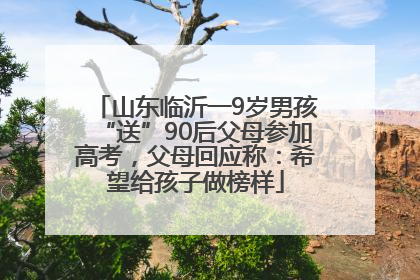 山东临沂一9岁男孩“送”90后父母参加高考，父母回应称：希望给孩子做榜样