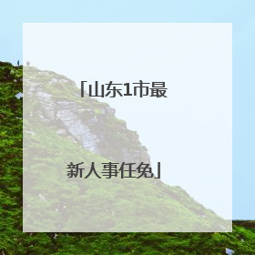 山东1市最新人事任免