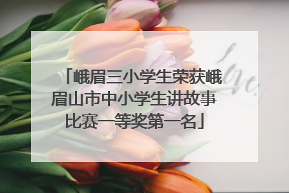 峨眉三小学生荣获峨眉山市中小学生讲故事比赛一等奖第一名
