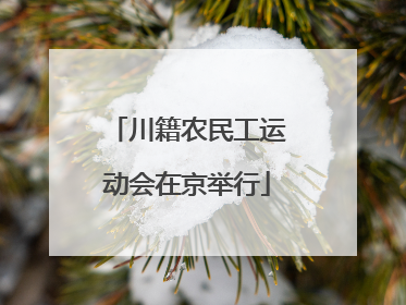 川籍农民工运动会在京举行