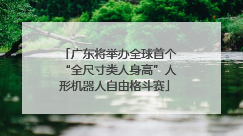 广东将举办全球首个“全尺寸类人身高”人形机器人自由格斗赛