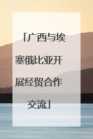 广西与埃塞俄比亚开展经贸合作交流