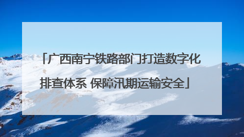 广西南宁铁路部门打造数字化排查体系 保障汛期运输安全