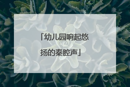 幼儿园响起悠扬的秦腔声