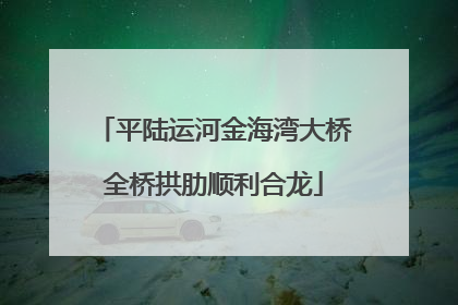 平陆运河金海湾大桥全桥拱肋顺利合龙