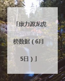 康力源龙虎榜数据（6月5日）