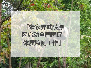张家界武陵源区启动全国国民体质监测工作
