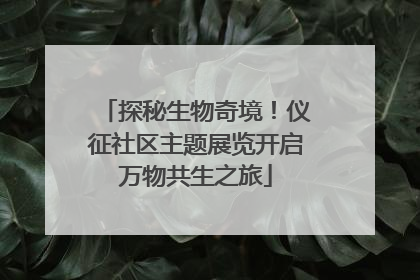 探秘生物奇境！仪征社区主题展览开启万物共生之旅
