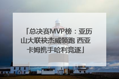 总决赛MVP榜：亚历山大联袂杰威领跑 西亚卡姆携手哈利竞逐