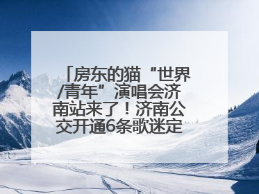 房东的猫“世界/青年”演唱会济南站来了！济南公交开通6条歌迷定制专线