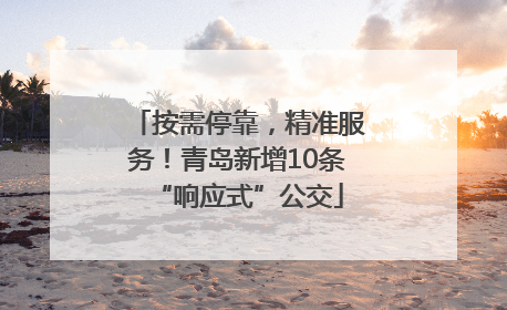 按需停靠，精准服务！青岛新增10条“响应式”公交