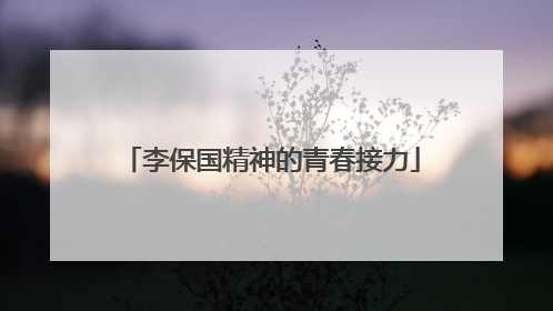 李保国精神的青春接力