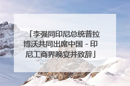 李强同印尼总统普拉博沃共同出席中国－印尼工商界晚宴并致辞