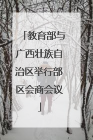 教育部与广西壮族自治区举行部区会商会议