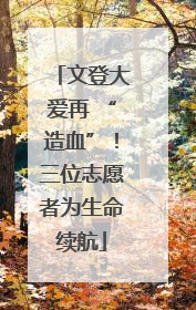 文登大爱再 “造血”！三位志愿者为生命续航