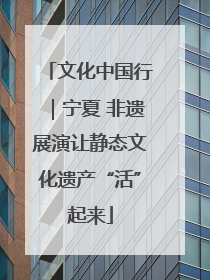 文化中国行｜宁夏 非遗展演让静态文化遗产“活”起来