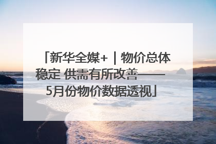 新华全媒+｜物价总体稳定 供需有所改善——5月份物价数据透视