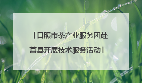 日照市茶产业服务团赴莒县开展技术服务活动