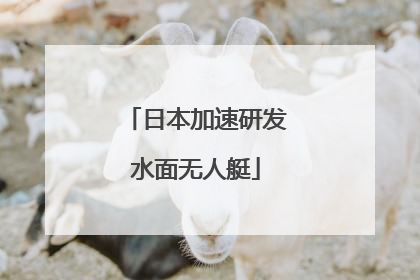 日本加速研发水面无人艇
