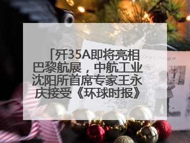 歼35A即将亮相巴黎航展，中航工业沈阳所首席专家王永庆接受《环球时报》专访：未来数量可以有很多