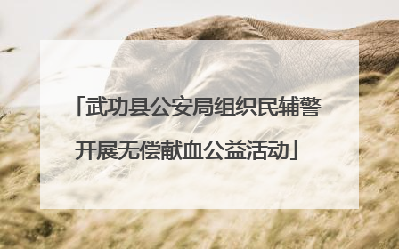 武功县公安局组织民辅警开展无偿献血公益活动